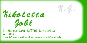 nikoletta gobl business card